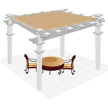 GEBIN Tenda A Vela Rettangolare, HDPE Traspirante Protezione Raggi UV Campeggio, Ombreggiante Resistente per Giardino, Balcone & Terrazza (4 x 6m)