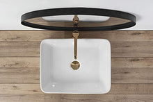 VBChome Lavabo in ceramica, 48 x 36 cm, ovale, piccolo, rettangolare, lavabo in ceramica