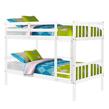 L.W.S Mobili per Camera da Letto Letto Bianco Twin Over Twin Bunk Bed Separabile Letto Matrimoniale di Gomma separabile