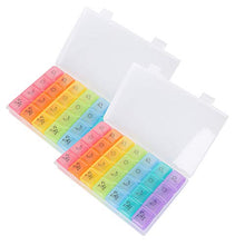 01 Organizer per medicinali da 2 Pezzi 7 Giorni, Scatola per Pillole, Mini per conservare Le Caramelle
