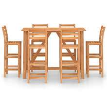 FAMIROSA Set da Bar da Giardino 7 pz in Legno Massello di Acacia