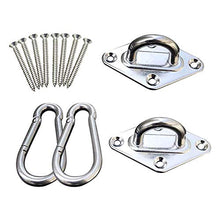 Joobee, set di 12 ganci per amaca da appendere per la casa, anello per staffa per amaca, kit multiuso