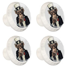 Maniglie per cassetti Manopole per cassetti Manopole rotonde Confezione da 4 per armadietto, cassetti, cassettiere, cassettiere ecc. Zio Sam Monkey