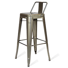 Santani Mobili - Sgabello in metallo, modello: Classic Tolix Style, forma ad L, ispirata al mondo industriale, dimensioni: 42,5 x 42,5 x 95 cm Grigio cristallo