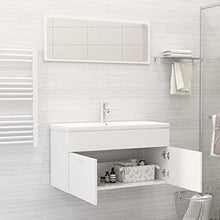 vidaXL Set Mobili da Bagno 2 pz Bianco in Truciolato
