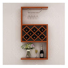 Scaffale per Vino Elegante e Semplice Cantinetta in Legno a Parete, Portabottiglie da Parete per Ristorante Moderno e Semplice, HJJ