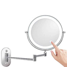 ADLOASHLOU 7X Specchio Ingranditore Specchio Trucco Luce LED, 8'' Specchio Ingranditore da Trucco Rotazione 360 °, 3 modalità di Illuminazione, Regolabile per Bagno, Toletta(Alimentazione USB)