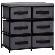 FAMIROSA Armadietto con 6 Cassetti 55x29x55 cm Grigio in Acciaio