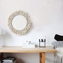 LULUTING Specchio Trucco Specchio Decorativo, Woven Tapestry Specchio, Specchio da Muro, Specchio di Trucco.