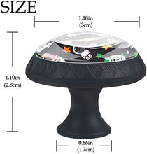 Spazio esterno dell'astronauta Rocket Star Pattern Pomelli per Porta Set di 4 Pomelli per Mobili Manopole per Cassetti Cucina Armadio Vetro