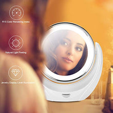 Specchio da trucco, LED HD 5X Magnifier 360 gradi girevole doppio specchio trucco Vanity specchio