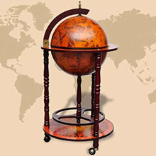 Minibar a Forma di Globo con Supporto in Legno