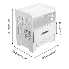 Comodini per camera da letto, comodino, comodino, comodino, cassetto, bianco