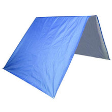 Omabeta Tendalino Tettoia in Tessuto Placcato Argento per Cortili(Blue)