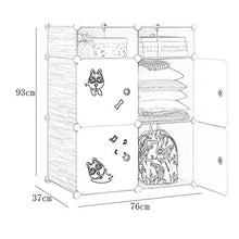 Locker Robusto Armadio Organizzatore di Plastica 4 Porte 4-Gitter Ripiani Cube Abbigliamento Piedi Camera da Letto Casa 76X37X93CM MUMUJIN
