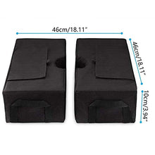 WAZA - Ombrello quadrato da 45,7 cm, con base per ombrelli staccabili, per patio, ombrelli per esterni, adatto a sabbia
