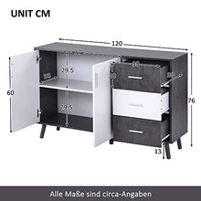 Q-HL Comodino Armadio di Stoccaggio Credenza Armadio Multiuso per Soggiorno, Camera da Letto, Corridoio Bianco E Grigio