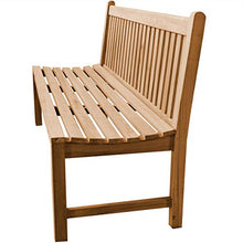 Panchina da giardino Ascoli in legno massiccio senza braccioli