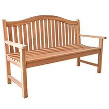 Panchina da giardino Catania in legno di teak massiccio, larghezza 180 cm