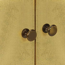 FAMIROSA Credenza in Massello di Sheesham con Stampa Dorata 90x30x77 cm