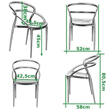 Totò Piccinni Sedie New Infinity, Moderne Design impilabile A85xL55xP52 (Nero, 2)