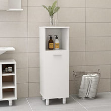 vidaXL Armadio da Bagno Bianco Lucido 30x30x95 cm in Truciolato
