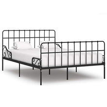 SKM Giroletto con Doghe Nero in Metallo 160x200 cm (25.7kg)