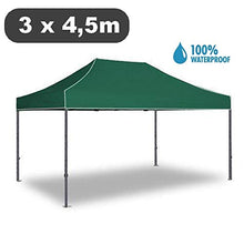GrecoShop Gazebo Pieghevole Impermeabile in Alluminio 3x4,5m Verde - MOD. Magnum