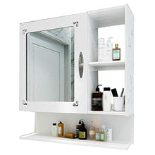 Zzmop Mobile da Bagno a Parete,Organizer Multiuso per Medicinali con Porta a Specchio Singolo,Salvaspazio,per Bagno da Cucina.