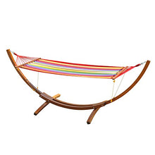 Outsunny Amaca da Giardino con Supporto Max 120kg Legno 3.15 × 1 × 1.1m