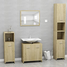 Armadio da bagno in rovere Sonoma 60x33x58 cm