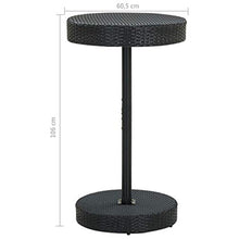FAMIROSA Tavolo da Giardino Nero 60,5x106 cm in Polyrattan
