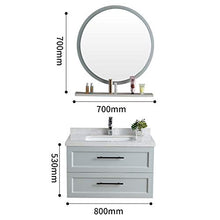 Mobile da Bagno Semplice Bagno Bagno Mobile Armadio Combinazione Balcone in Ceramica lavabo Set di vanità da Bagno Singolo lavabo (Color : Gray, Size : 53x80x53cm)