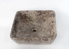 Rococo Lavabo in marmo grigio quadrato da 40 x 40 x 12 cm