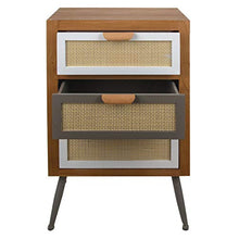 Mobile cassettiera legno 3 cassetti design rustico comodino soggiorno 72 cm