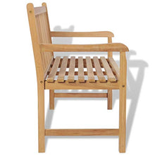 Xingshuoonline - Panchina da giardino in teak, resistente, 120 x 62,5 x 90 cm