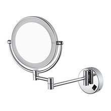AECHOO Bathroom wall mirrors LED illuminated make-up mirrors 10X magnification Hidden installation Simply and luxurious Decor for Hotel Vanity Chrome finish