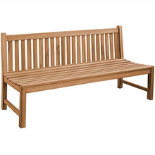 Panchina da giardino Ascoli in legno massiccio senza braccioli