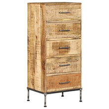 mewmewcat Cassettiera 45x35x106 cm in Legno Massello di Mango