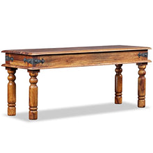 vidaXL Panca in Legno Massello di Sheesham 110x35x45 cm Arredo Casa Panchina
