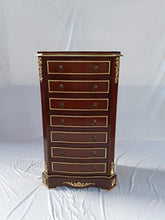 Louises Barock Rokoko - Cassettiera in stile antico, colore: Noce, altezza 131 cm