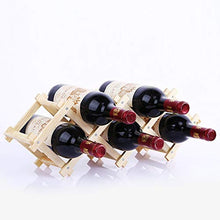 Rcsinway Creative Freestanding Wine Box Pieghevole Vino Telaio in Legno European Wooden Wine Display Stand Solid Legno Portavolo (Color : 5 Bottles)