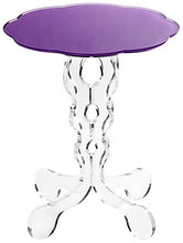 Iplex Design Arabesco Small Comodino/Tavolino in Plexiglass, Lavanda
