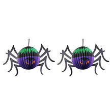 ARTFFEL Vola 2pcs Halloween Lanterne appese Delicato Creativo Modello di Grandi Dimensioni Spider Tatuaggi Lanterna Luce Scene Bonus for Ambientazione Esterna Partito .Compleanno