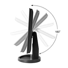 KEKOR - Specchio da trucco con luce regolabile, con luce LED, specchio illuminato, specchio cosmetico illuminato, nero