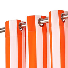 vidaXL 2X Tende con Anelli Classici Eleganti Traslucide Moderne Tendaggi Rivestimento Finestre Privacy in Metallo e Cotone 140x245cm Arancio a Strisce