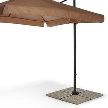 VERDELOOK Piastra in graniglia per Sostegno ombrellone, Colore Grigio, Misure 50x50x3,5 cm