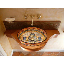 Ynes Cerames - Lavabo messicano, 44 x 35,5 x 15 cm, stile messicano
