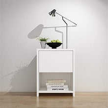 Comodino Ripiano Aperto Laterale con cassetto Adatto a Soggiorno e Camera da Letto (Color : White, Size : One Size)