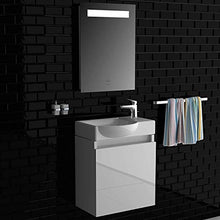 Alpenberger - Lavandino con mobiletto, colore: Bianco lucido